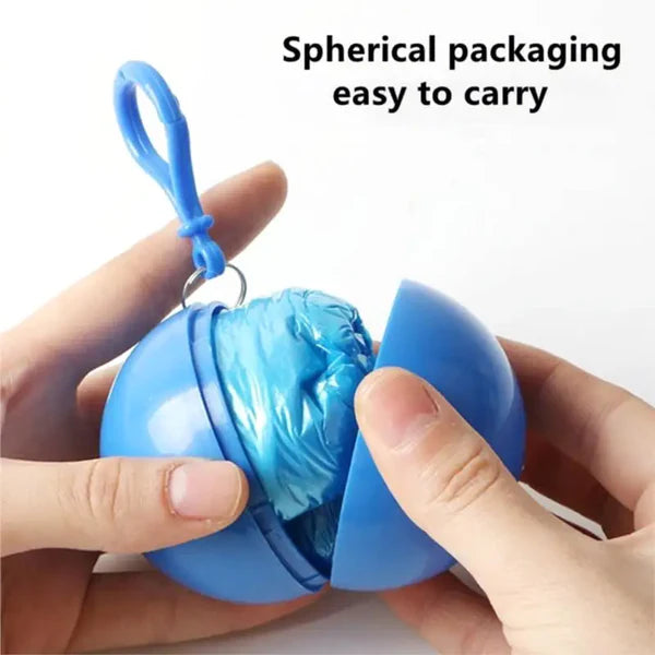 disposable raincoat with hood & portable case - 4 PCS