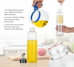 1-liter transparent plastic bottle for oil, easy to use anAlbradikart.