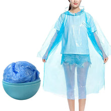 disposable raincoat with hood & portable case - 4 PCS