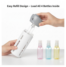 4 in 1 Travel Dispenser Bottle Set Travel Refillable Cosmetic Containers Set