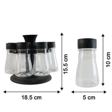 8 in 1 Revolving Plastic Spice Rack Set with Rotating Stand